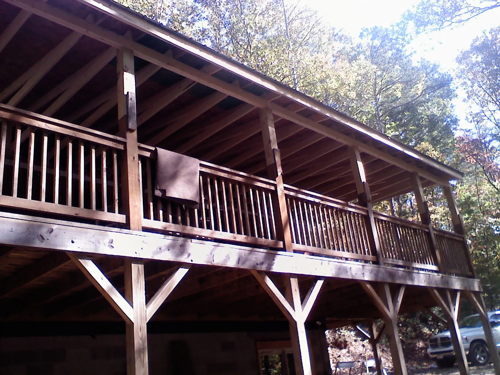 Timber framing under a new elevated porch and deck — Roof Leak Repair in Venice by Roofing Brothers